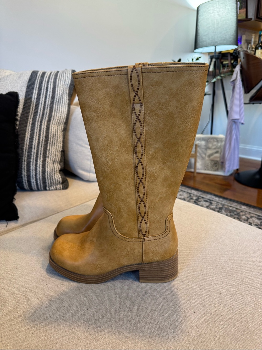 No Boundaries Women's Tall Riding Boot, Sz 9 Wide, Honey Tan, NWT